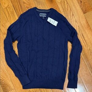 Club Room Men's Deep Blue V-Neck Sweater